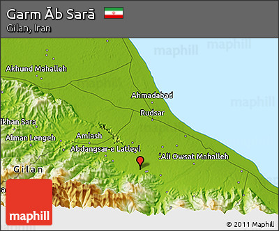 Physical 3D Map of Garm Āb Sarā
