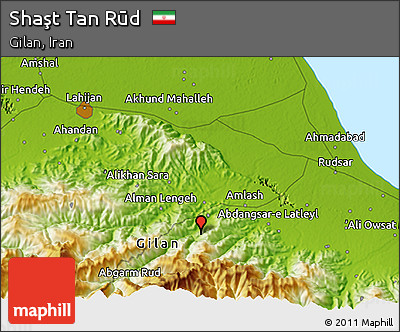 Physical 3D Map of Shaşt Tan Rūd