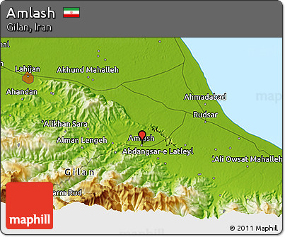 Physical 3D Map of Amlash