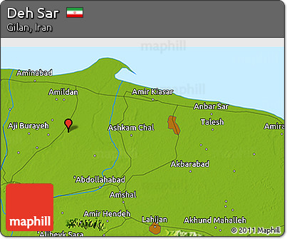 Physical 3D Map of Deh Sar