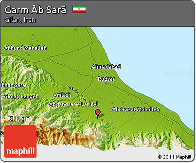 Physical 3D Map of Garm Āb Sarā