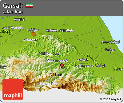 Physical 3D Map of Garsak