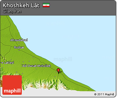 Physical 3D Map of Khoshkeh Lāt
