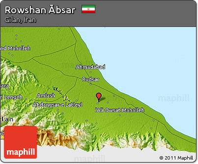 Physical 3D Map of Rowshan Ābsar
