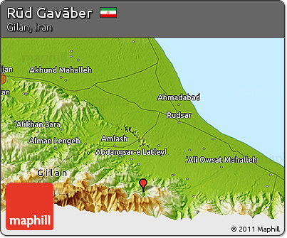 Physical 3D Map of Rūd Gavāber