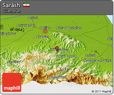 Physical 3D Map of Sarāsh