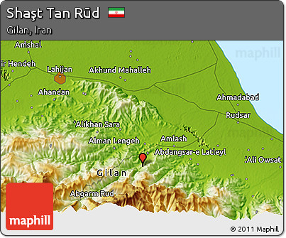 Physical 3D Map of Shaşt Tan Rūd