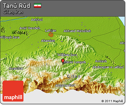 Physical 3D Map of Tanū Rūd