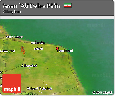 Satellite 3D Map of Ḩasan `Alī Deh-e Pā'īn