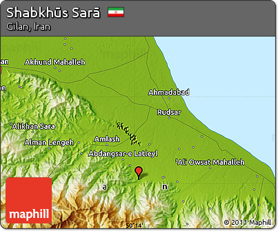 Physical Map of Shabkhūs Sarā