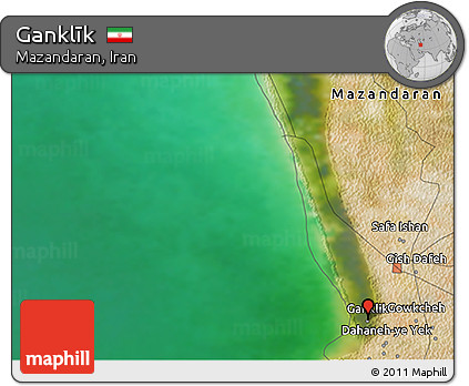 Satellite 3D Map of Ganklīk