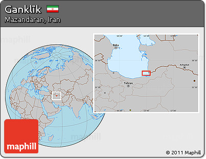 Gray Location Map of Ganklīk