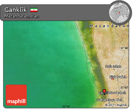 Satellite Map of Ganklīk