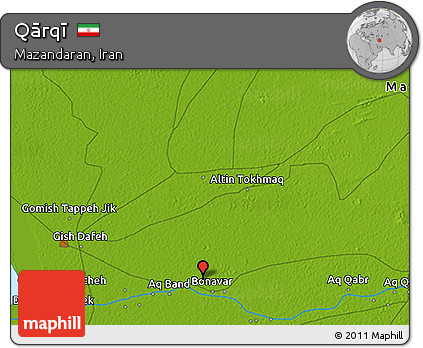 Physical 3D Map of Qārqī