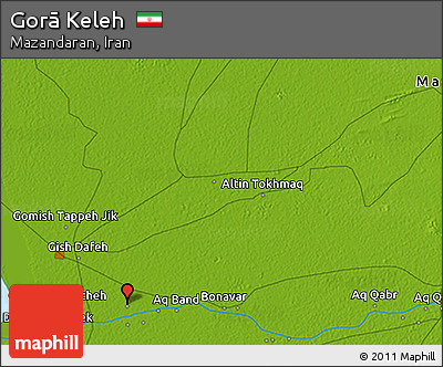 Physical 3D Map of Gorā Keleh