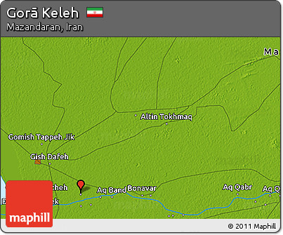 Physical 3D Map of Gorā Keleh
