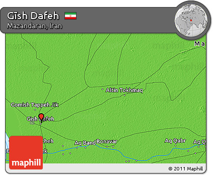 Political 3D Map of Gīsh Dafeh