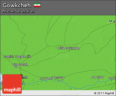 Political 3D Map of Gowkcheh