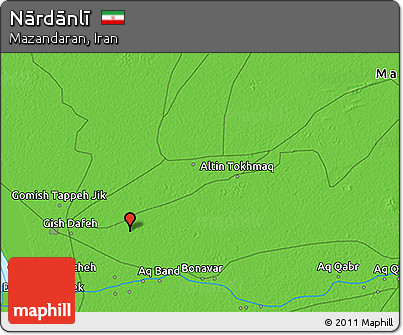 Political 3D Map of Nārdānlī