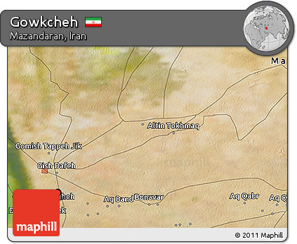 Satellite 3D Map of Gowkcheh