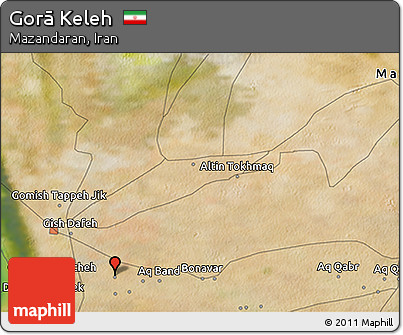 Satellite 3D Map of Gorā Keleh