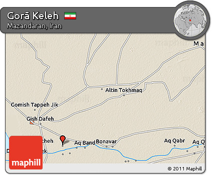 Shaded Relief 3D Map of Gorā Keleh
