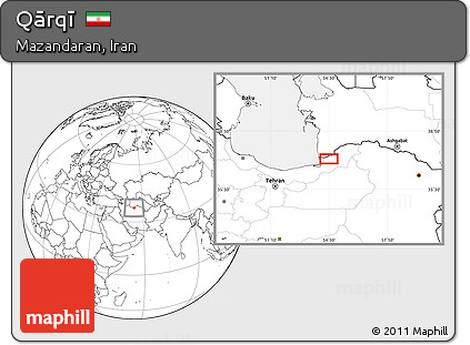 Blank Location Map of Qārqī