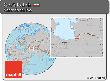 Gray Location Map of Gorā Keleh