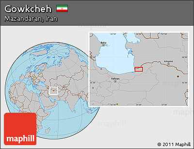 Gray Location Map of Gowkcheh
