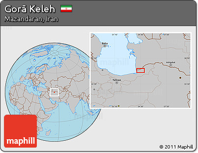 Gray Location Map of Gorā Keleh