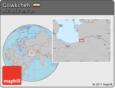 Gray Location Map of Gowkcheh
