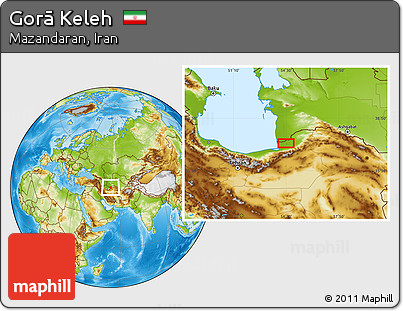 Physical Location Map of Gorā Keleh