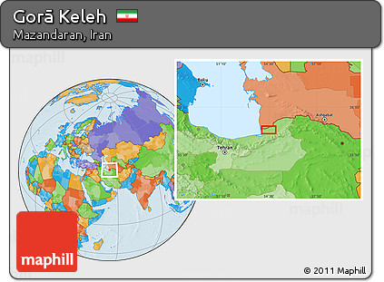 Political Location Map of Gorā Keleh