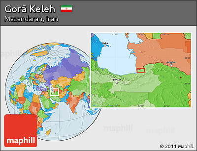 Political Location Map of Gorā Keleh