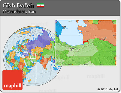 Political Location Map of Gīsh Dafeh
