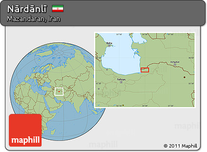 Savanna Style Location Map of Nārdānlī