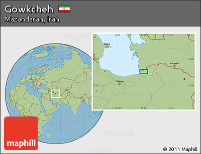 Savanna Style Location Map of Gowkcheh