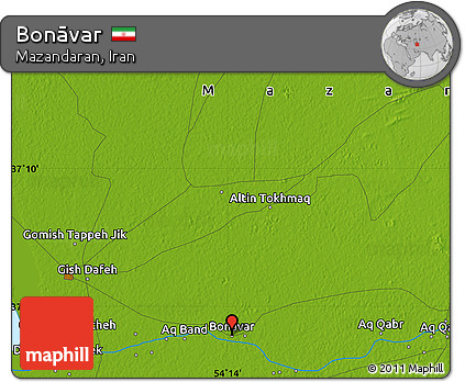 Physical Map of Bonāvar