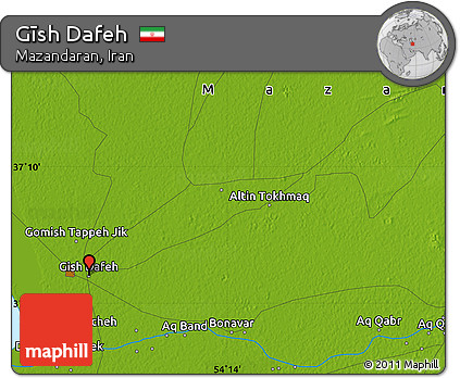 Physical Map of Gīsh Dafeh
