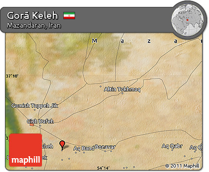 Satellite Map of Gorā Keleh