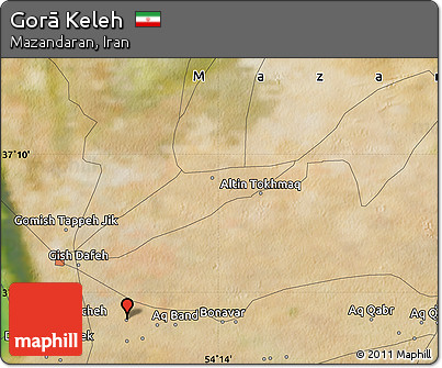 Satellite Map of Gorā Keleh