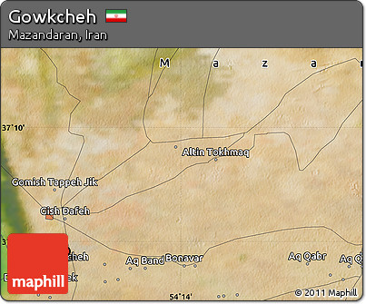 Satellite Map of Gowkcheh