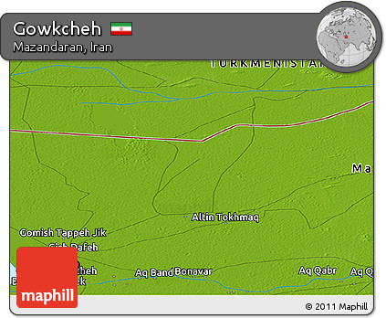 Physical Panoramic Map of Gowkcheh