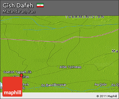 Physical Panoramic Map of Gīsh Dafeh