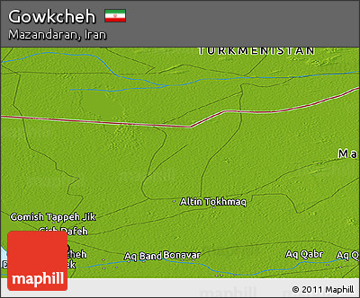 Physical Panoramic Map of Gowkcheh