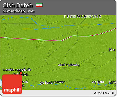Physical Panoramic Map of Gīsh Dafeh