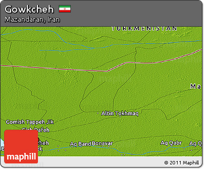 Physical Panoramic Map of Gowkcheh