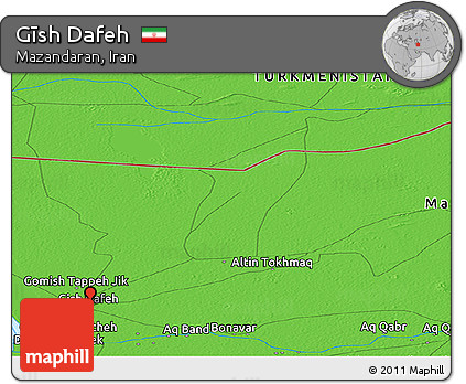 Political Panoramic Map of Gīsh Dafeh