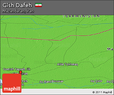Political Panoramic Map of Gīsh Dafeh