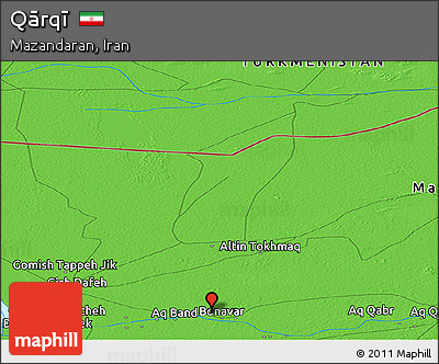 Political Panoramic Map of Qārqī
